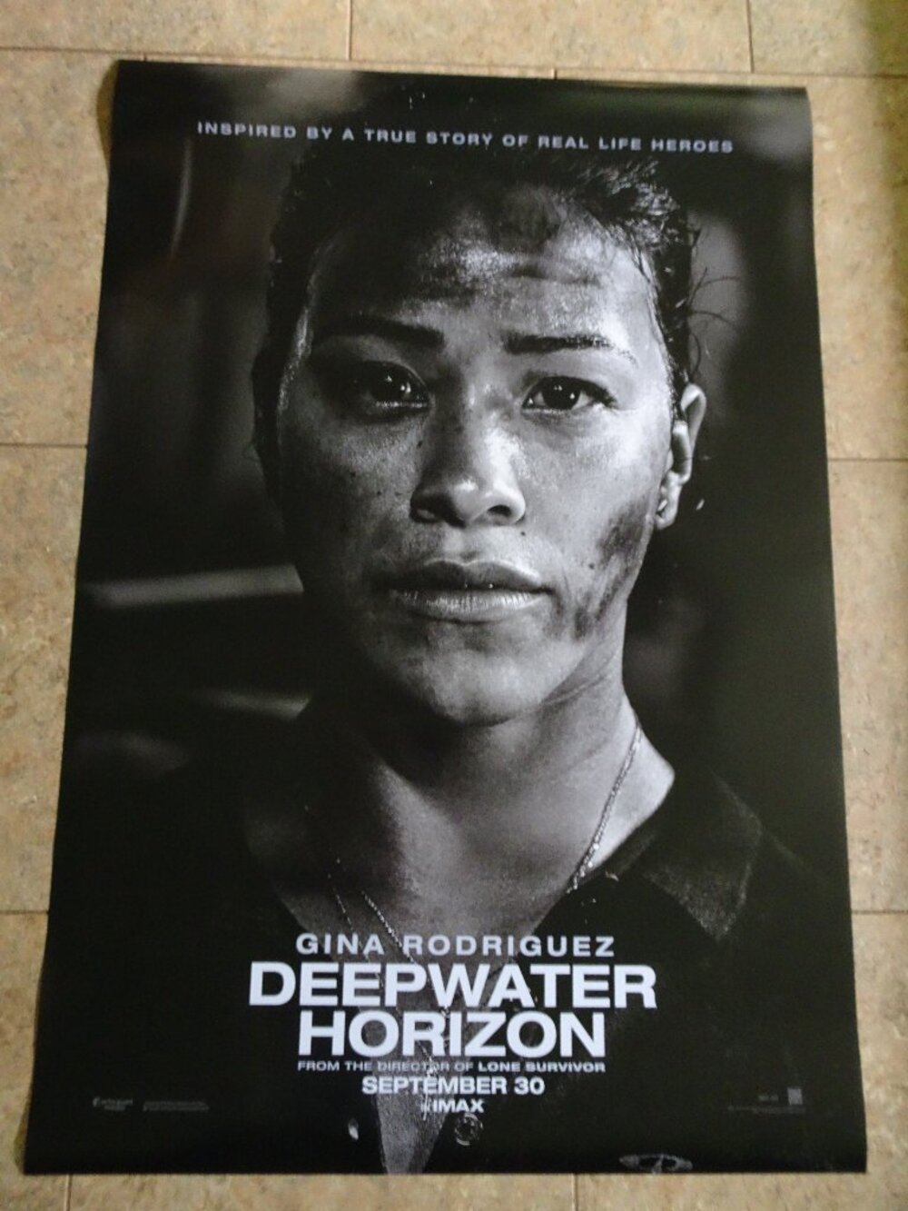 Deepwater Horizon - Movie Poster with Gina Rodriguez as Andrea Fleytas - Advance